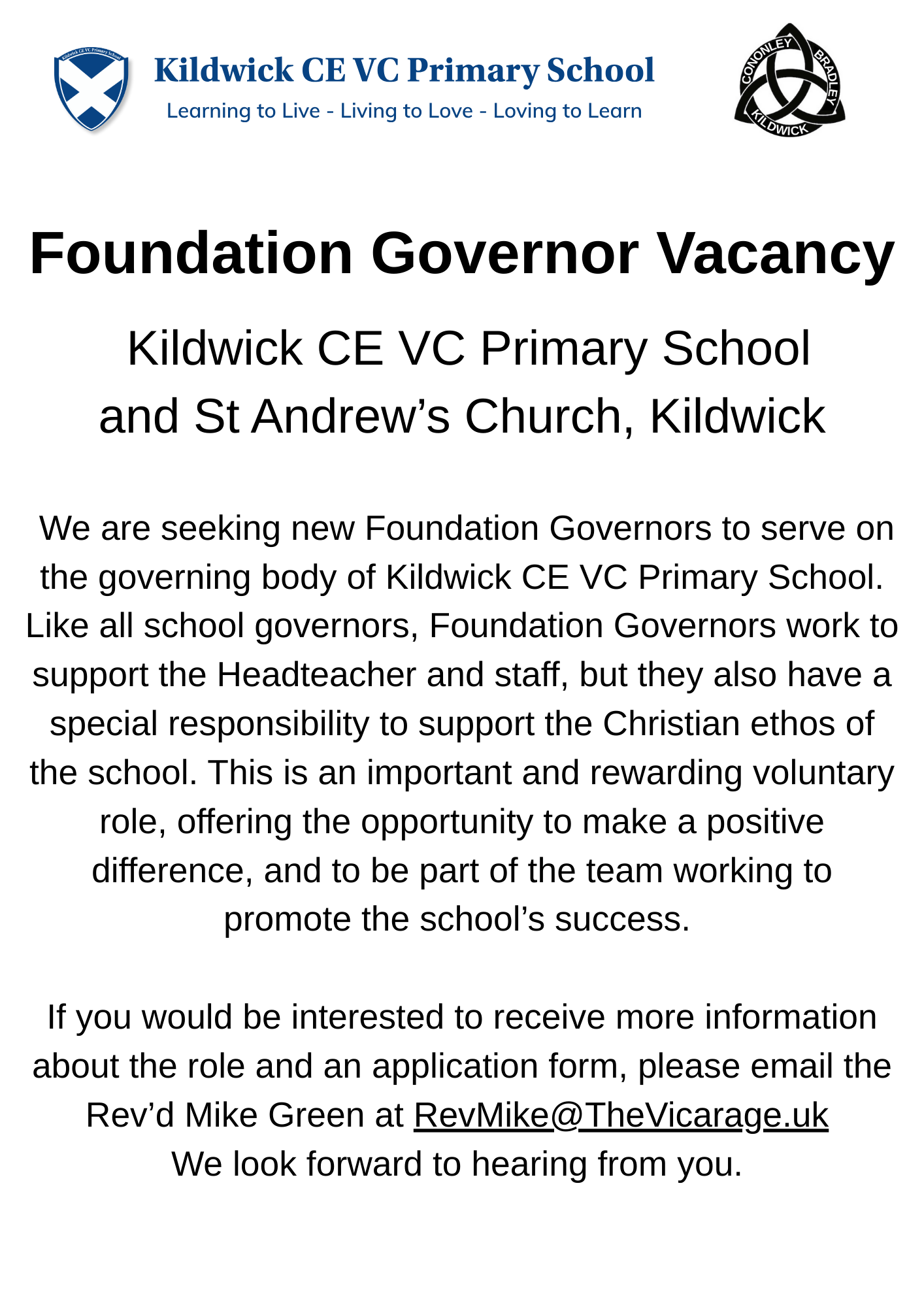 Foundation Governor Vacancy